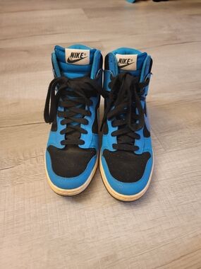 Nike Blue and Black High-Top Sneakers